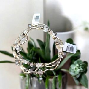 NWT Stackable Stretchy Crystal & Silver Bracelets